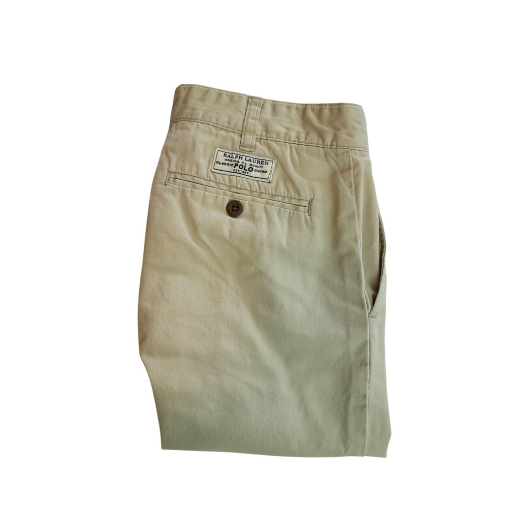 Polo Ralph Lauren Kids Khaki Tan Classic Polo Chino Shorts Size 18 School